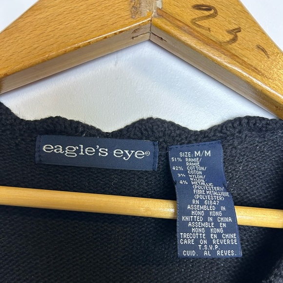 Eagle’s Eye VTG Y2K Knit Vest Beaded Angel Embroidery Ugly Sweater Christmas - Picture 6 of 12